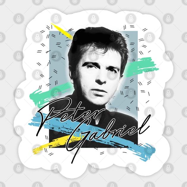 Peter Gabriel / 1980s Aesthetic Fan Art Design Sticker by DankFutura